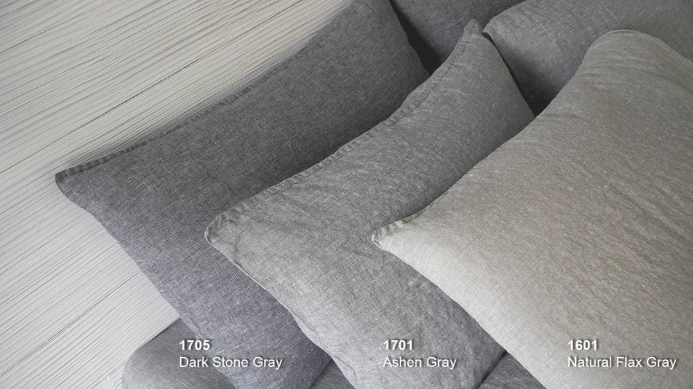 Linen Pillowcase Stone Washed Sham Pillow Case Cover Cushion Super Soft Standard Queen King Euro
