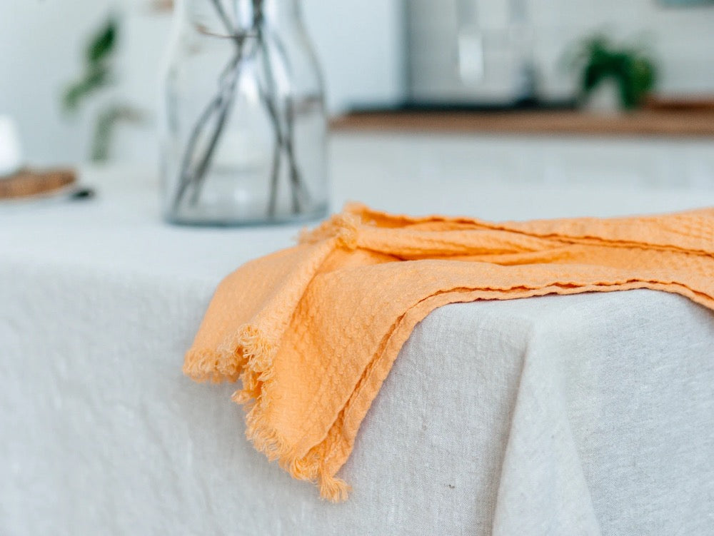 Linen Towel/ Waffle Linen Towel/ Bath Linen Towel/ Hand Waffle Linen Towel/ Linen Waffle Towel Set