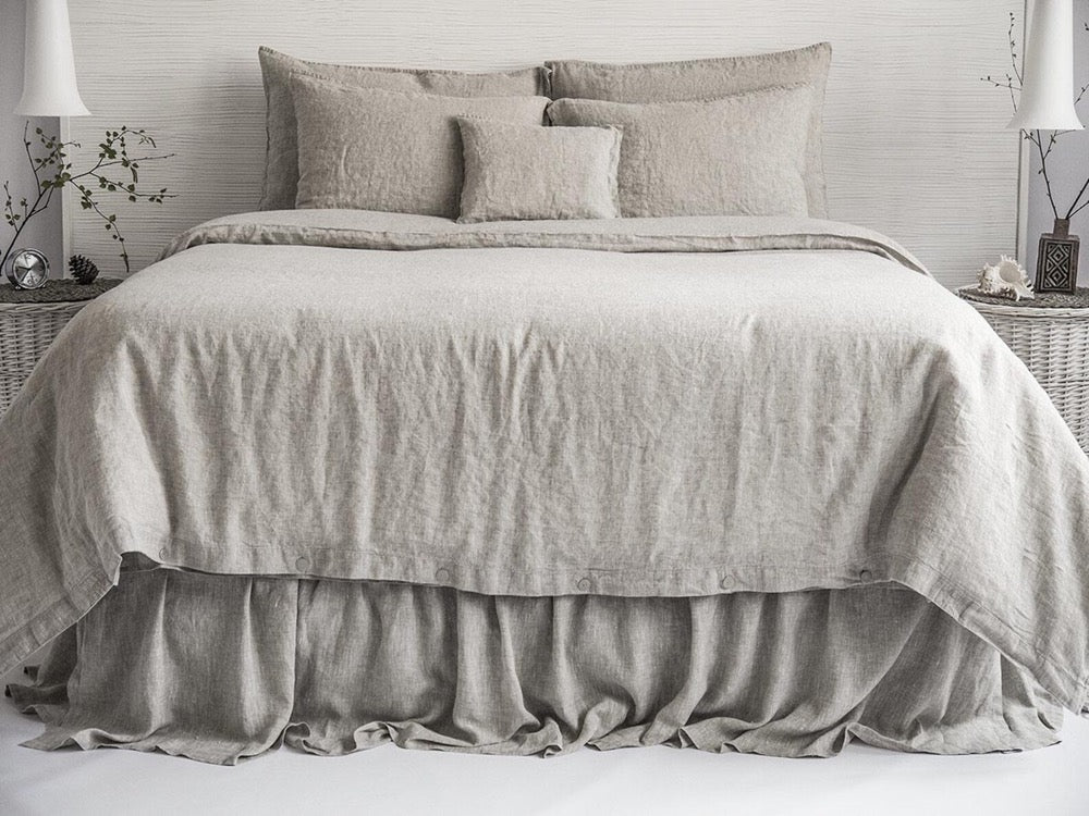 Linen Duvet Cover Stone Washed Super Soft Shabby Chic Natural Organic 100% Stonewashed